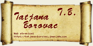 Tatjana Borovac vizit kartica